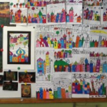 Hundertwasser art lesson Fullboard developing ideas