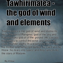 Matariki writing lesson Tawhirimatea by CW